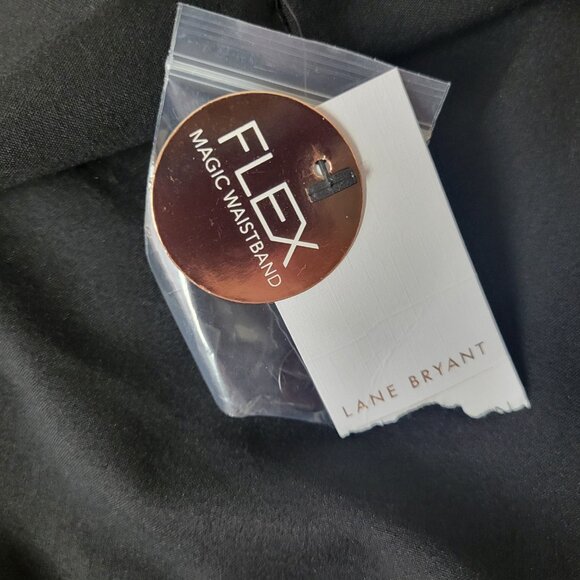 Lane Bryant Womens Pants 28 Plus Black Wide Leg Stretch High Rise BLA94E - Picture 8 of 10